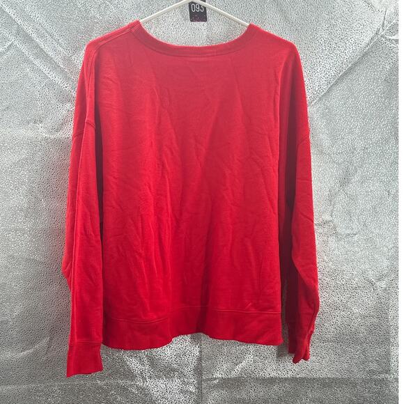 Wondershop Red Merry & Bright Crew Neck Oversized Sweatshirt 2x - Picture 5 of 6